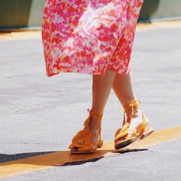 Olgana Paris Suede Sandals - Picture 1 of 5